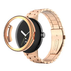 Stainless Steel Case Band for Google Pixel Watch 2/1 – Full Protective Cover & Metal Strap STRAPS