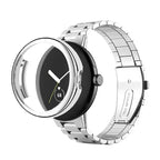 Stainless Steel Case Band for Google Pixel Watch 2/1 – Full Protective Cover & Metal Strap STRAPS