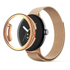 Stainless Steel Case Band for Google Pixel Watch 2/1 – Full Protective Cover & Metal Strap STRAPS