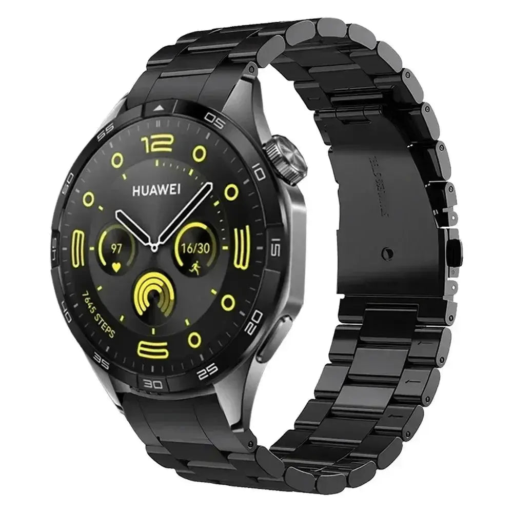 Stainless Steel No-Gap Link Bracelet for Huawei Watch GT 4 46mm: Sleek and Durable STRAPS