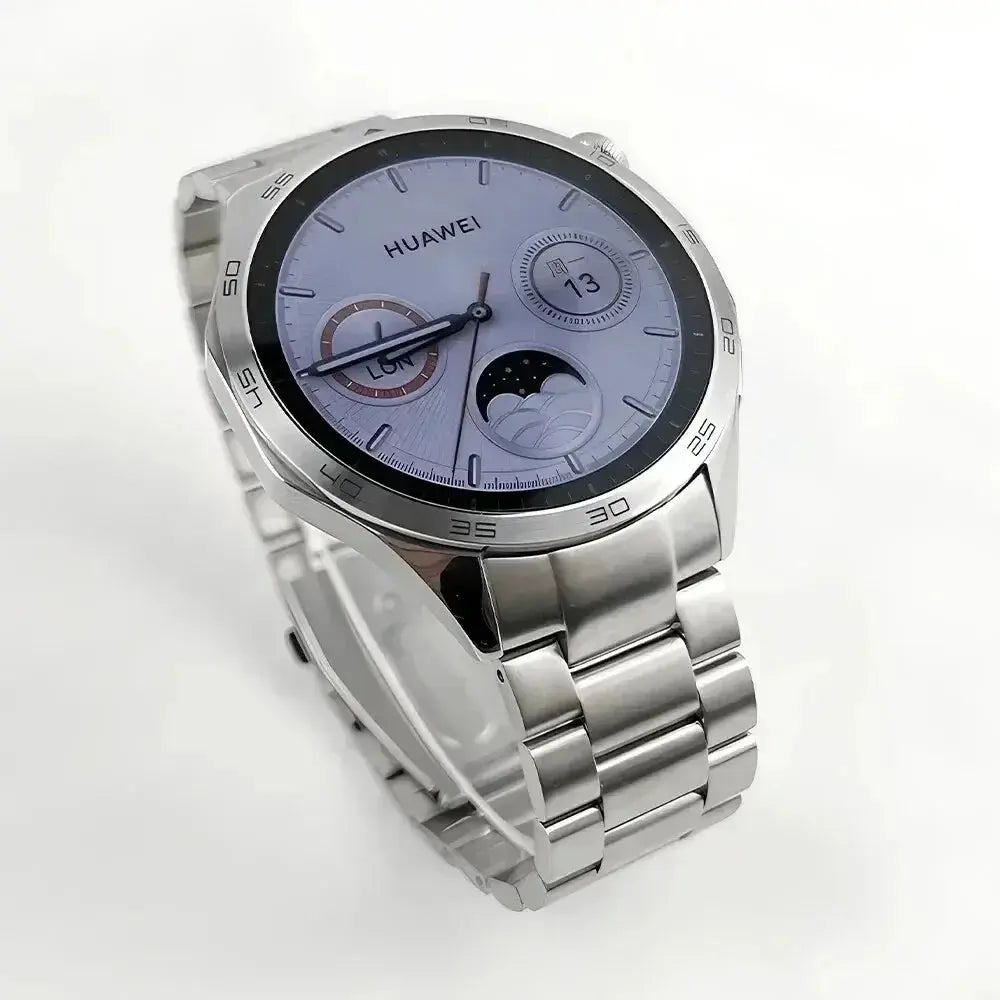 Stainless Steel No-Gap Link Bracelet for Huawei Watch GT 4 46mm: Sleek and Durable STRAPS