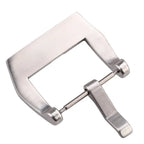 Stainless Steel Skull Watch Band Buckle - 18-24mm - Silver/Black Brushed - STRAPS