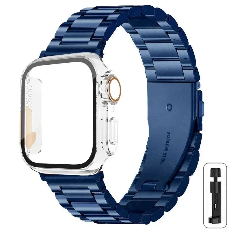 Stainless Steel Strap + Ultra Case for Apple Watch Series 4-9 (40mm-45mm) STRAPS