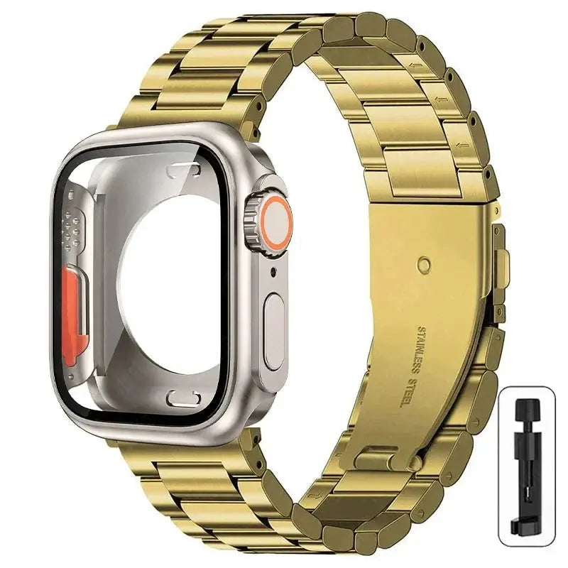 Stainless Steel Strap + Ultra Case for Apple Watch Series 4-9 (40mm-45mm) STRAPS
