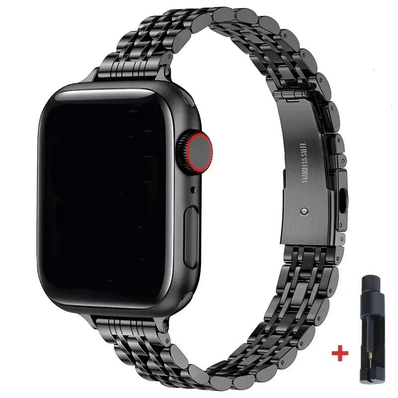 Stainless Steel Strap for Apple Watch Ultra 2, Series 10,9,8,SE,7,6 – 49mm,45mm,44mm,42mm,41mm, 40mm STRAPS