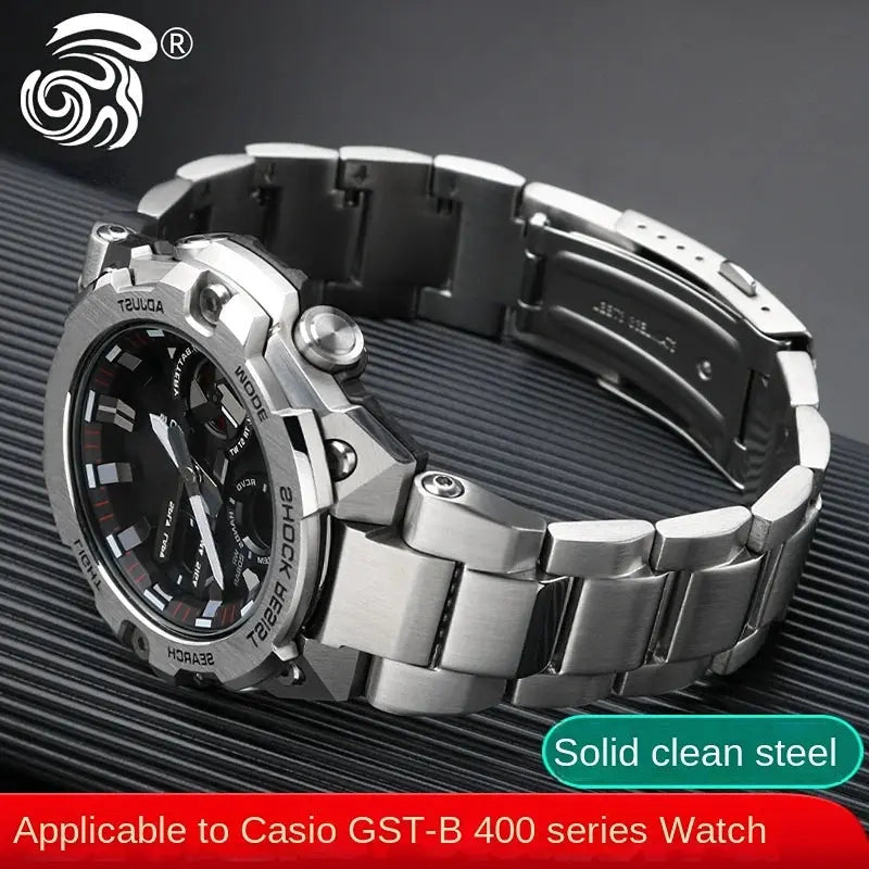 Stainless Steel Watch Strap for Casio G-SHOCK GST-B400 - Metal Wristband - STRAPS