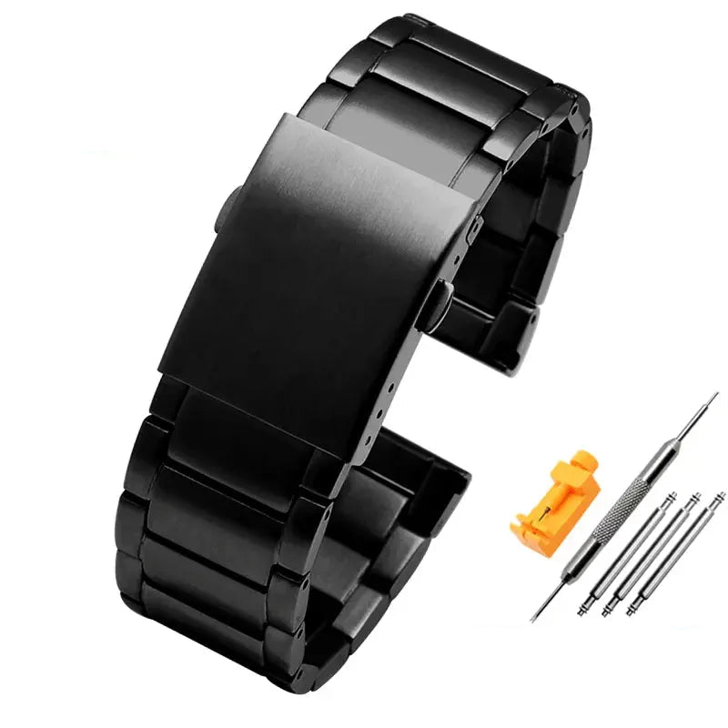 Stainless Steel Watchband for Panerai, Diesel – 22mm, 24mm, 26mm, 28mm, 30mm STRAPS