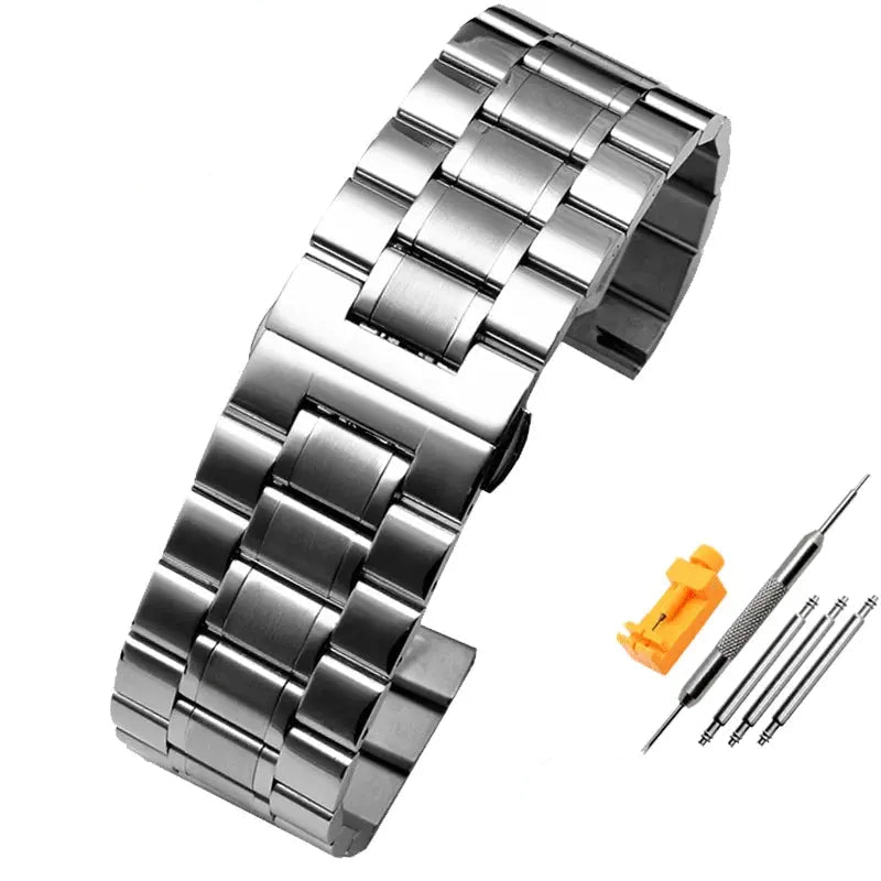 Stainless Steel Watchband for Panerai, Diesel – 22mm, 24mm, 26mm, 28mm, 30mm STRAPS