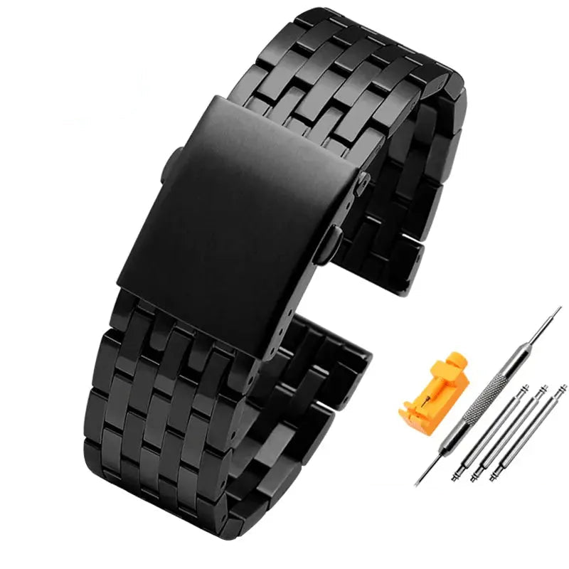 Stainless Steel Watchband for Panerai, Diesel – 22mm, 24mm, 26mm, 28mm, 30mm STRAPS