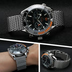 Steel Dive Shark Mesh Milanese Watch Bracelet Strap – 20mm/22mm/24mm for Breitling, Omega - STRAPS