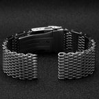 Steel Dive Shark Mesh Milanese Watch Bracelet Strap – 20mm/22mm/24mm for Breitling, Omega - STRAPS