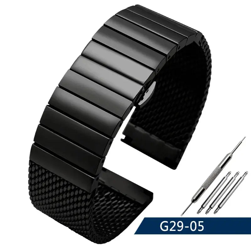 Steel Dive Shark Mesh Milanese Watch Bracelet Strap – 20mm/22mm/24mm for Breitling, Omega - STRAPS