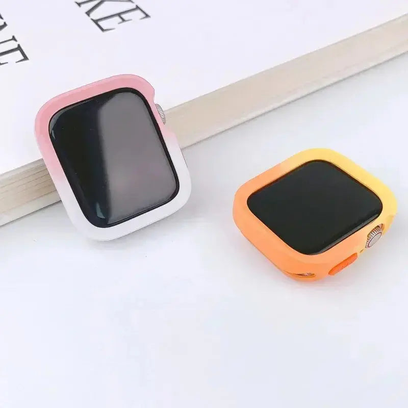TPU Screen Protector & Bumper Case for Apple Watch 9/8/7/SE/6/5/4/3 - 40-45mm - STRAPS
