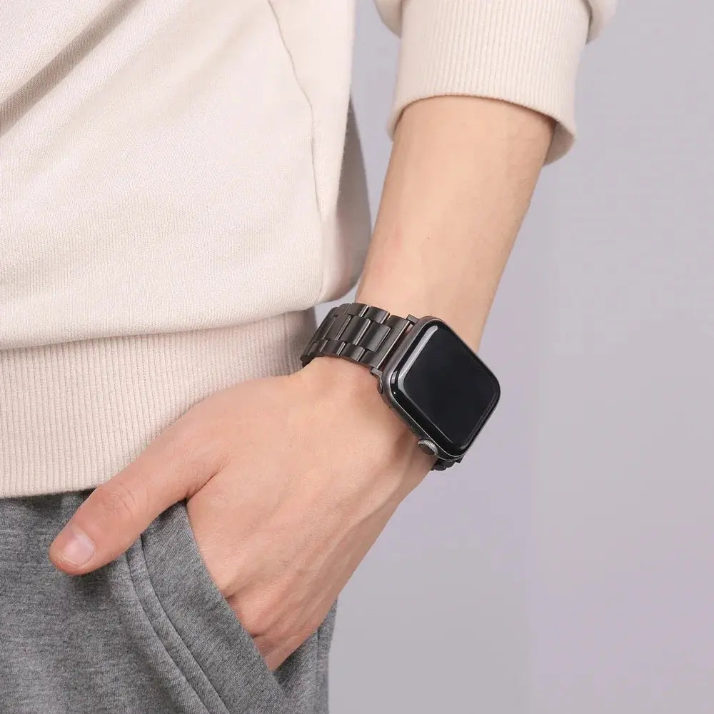 Three-Bead Stainless Steel Band for Apple Watch (All Series & Sizes) STRAPS