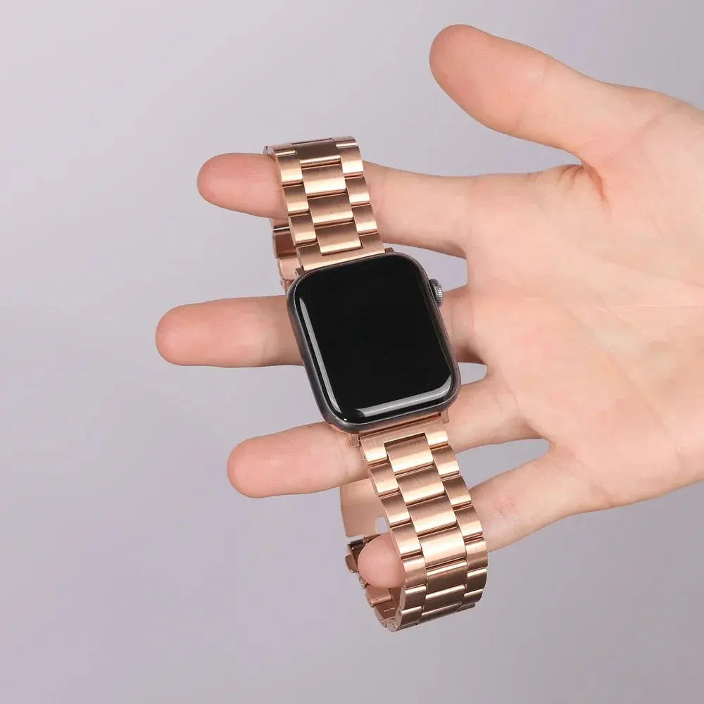 Three-Bead Stainless Steel Band for Apple Watch (All Series & Sizes) STRAPS