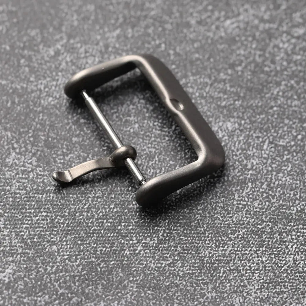 Titanium Lightweight Buckle – 18mm & 20mm Matte Finish for Leather Watch Straps - STRAPS