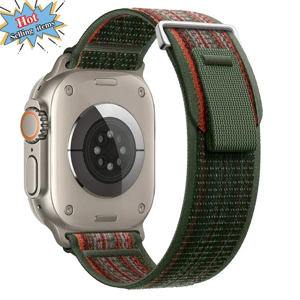 Trail Loop Nylon Strap For Apple Watch Ultra 2, Series 10, 9, 8, 7, SE, and More – Breathable Sports Wristband STRAPS