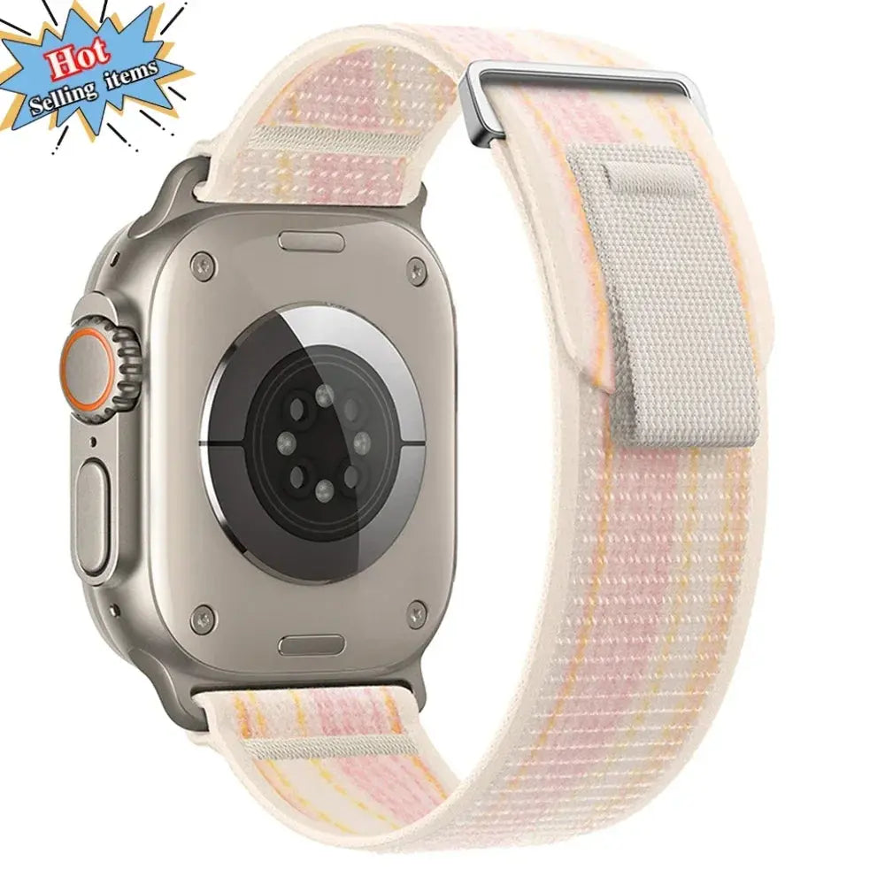 Trail Loop Nylon Strap For Apple Watch Ultra 2, Series 10, 9, 8, 7, SE, and More – Breathable Sports Wristband STRAPS