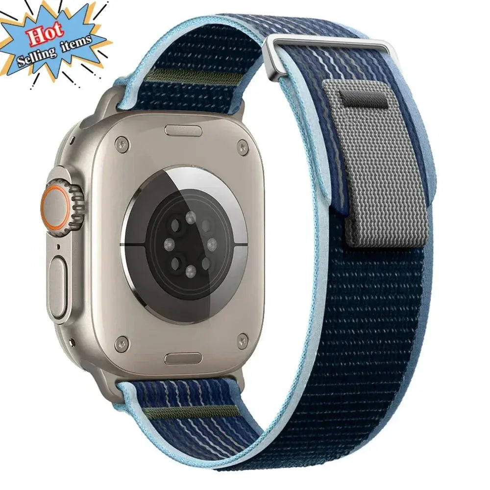 Trail Loop Nylon Strap For Apple Watch Ultra 2, Series 10, 9, 8, 7, SE, and More – Breathable Sports Wristband STRAPS