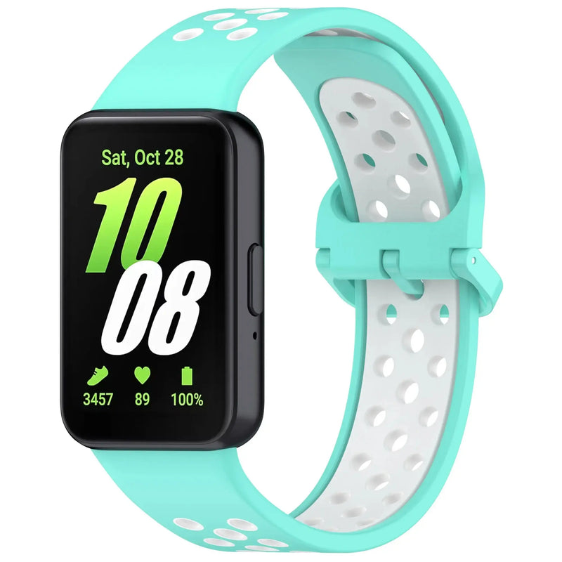 Two-Tone Silicone Strap for Samsung Galaxy Fit 3 – Breathable & Replaceable Wristband - STRAPS