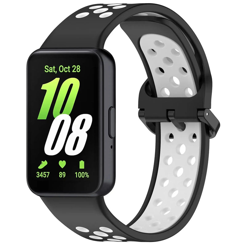Two-Tone Silicone Strap for Samsung Galaxy Fit 3 – Breathable & Replaceable Wristband - STRAPS