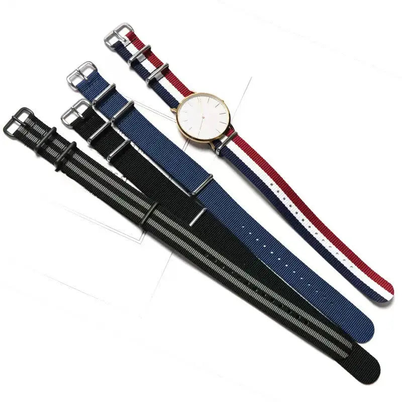 Universal Canvas Nylon NATO Watch Strap for Rolex, Longines, Tissot, SEIKO, OMEGA - 18mm-22mm - STRAPS