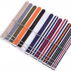 Universal Canvas Nylon NATO Watch Strap for Rolex, Longines, Tissot, SEIKO, OMEGA - 18mm-22mm - STRAPS