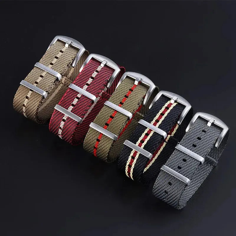 Universal Military Nylon Strap for Omega 007, Seiko SKX007 Premium Fabric Watch Band for Men & Women - STRAPS