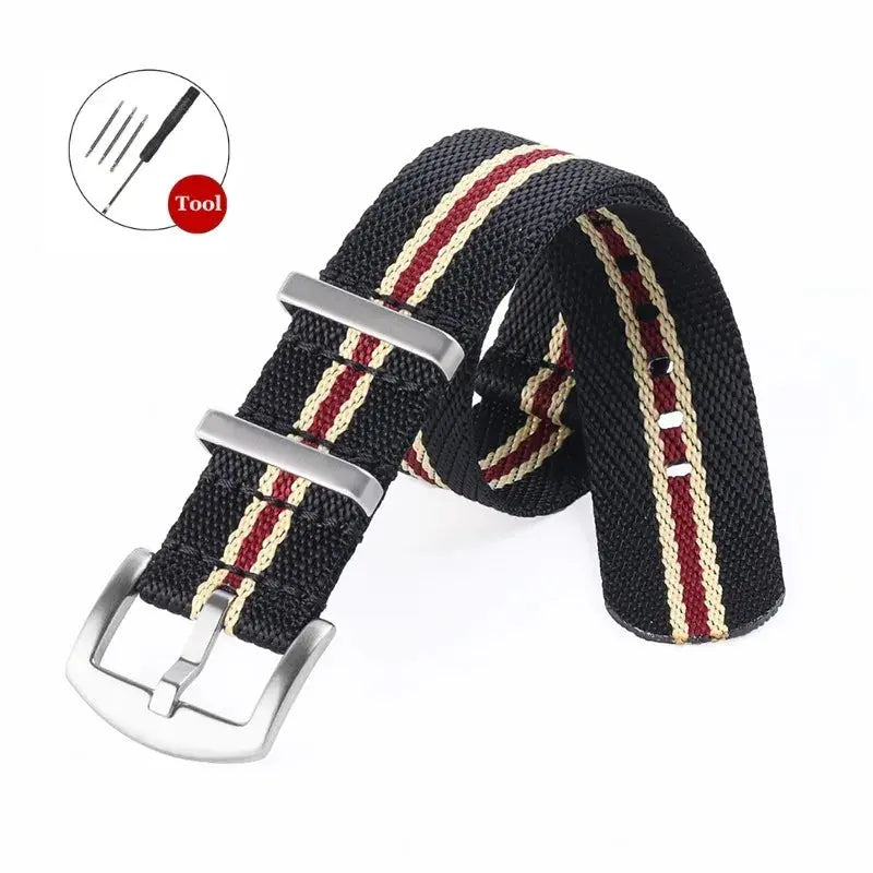 Universal Military Nylon Strap for Omega 007, Seiko SKX007 Premium Fabric Watch Band for Men & Women - STRAPS