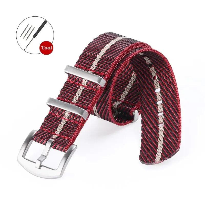 Universal Military Nylon Strap for Omega 007, Seiko SKX007 Premium Fabric Watch Band for Men & Women - STRAPS