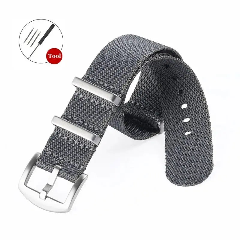 Universal Military Nylon Strap for Omega 007, Seiko SKX007 Premium Fabric Watch Band for Men & Women - STRAPS
