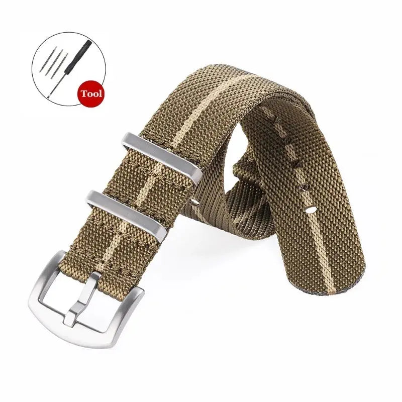 Universal Military Nylon Strap for Omega 007, Seiko SKX007 Premium Fabric Watch Band for Men & Women - STRAPS