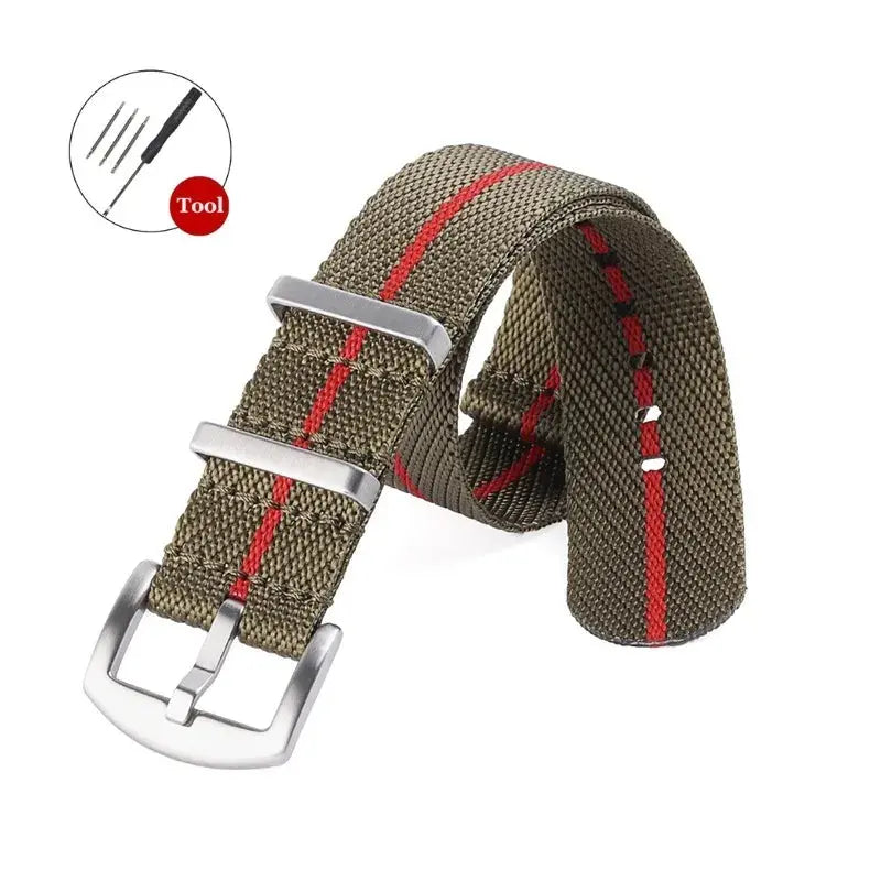 Universal Military Nylon Strap for Omega 007, Seiko SKX007 Premium Fabric Watch Band for Men & Women - STRAPS