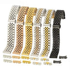 Versatile Stainless Steel Watch Band 12 to 22mm Hollow Arc Bracelet - STRAPS