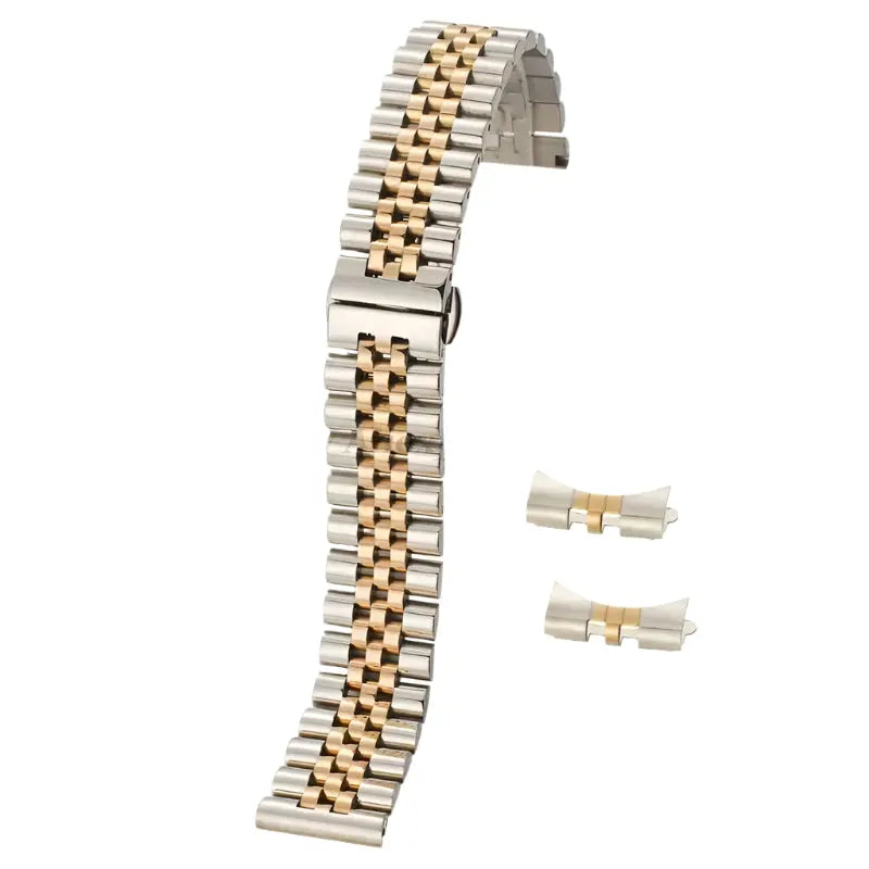 Versatile Stainless Steel Watch Band 12 to 22mm Hollow Arc Bracelet - STRAPS