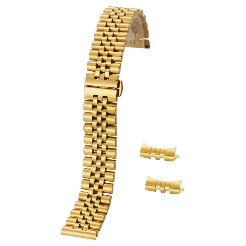 Versatile Stainless Steel Watch Band 12 to 22mm Hollow Arc Bracelet - STRAPS
