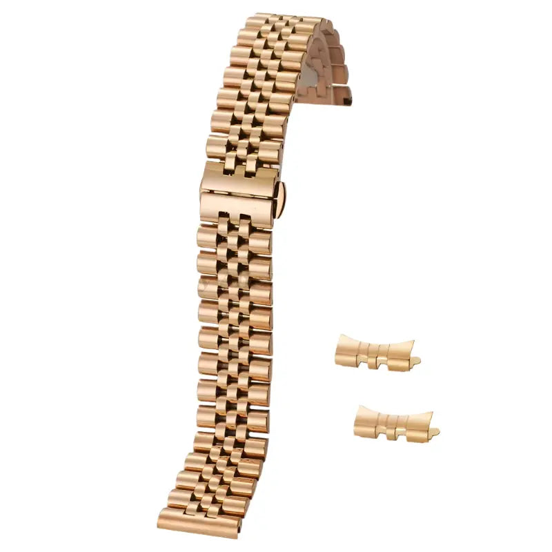 Versatile Stainless Steel Watch Band 12 to 22mm Hollow Arc Bracelet - STRAPS