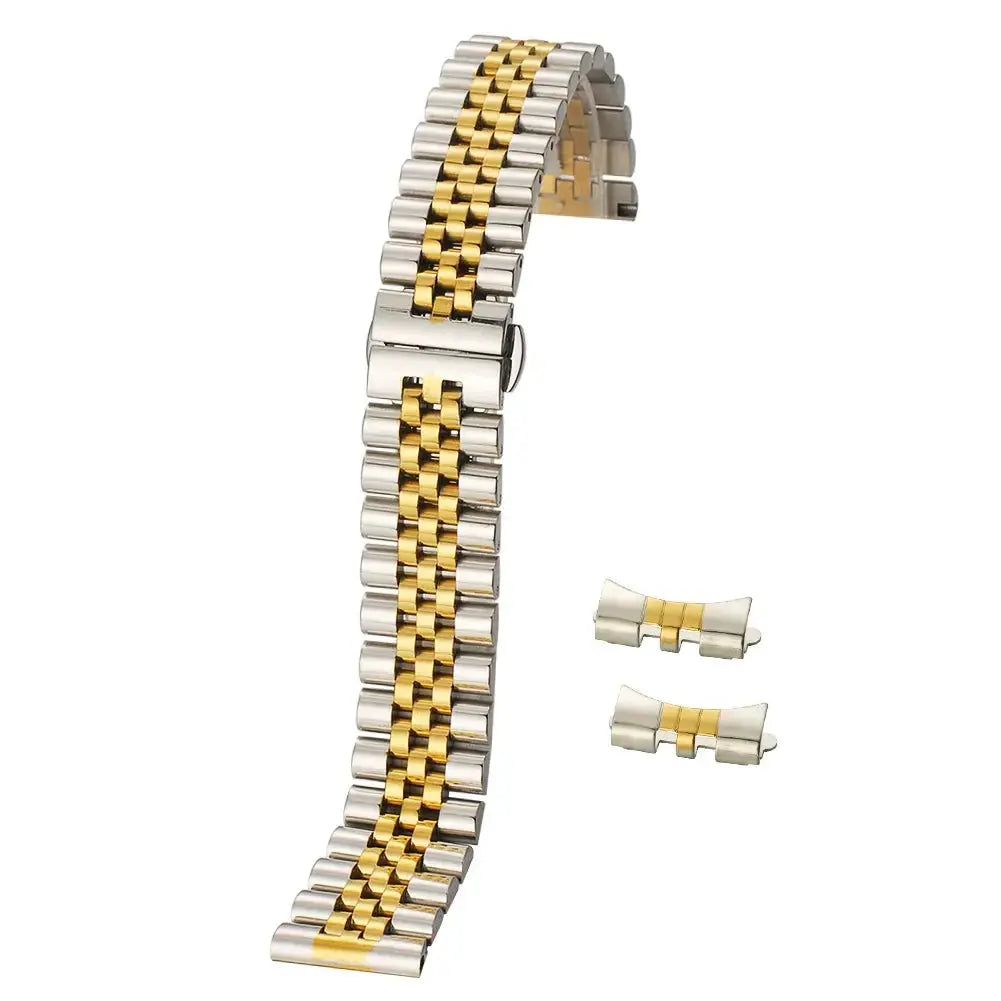 Versatile Stainless Steel Watch Band 12 to 22mm Hollow Arc Bracelet - STRAPS