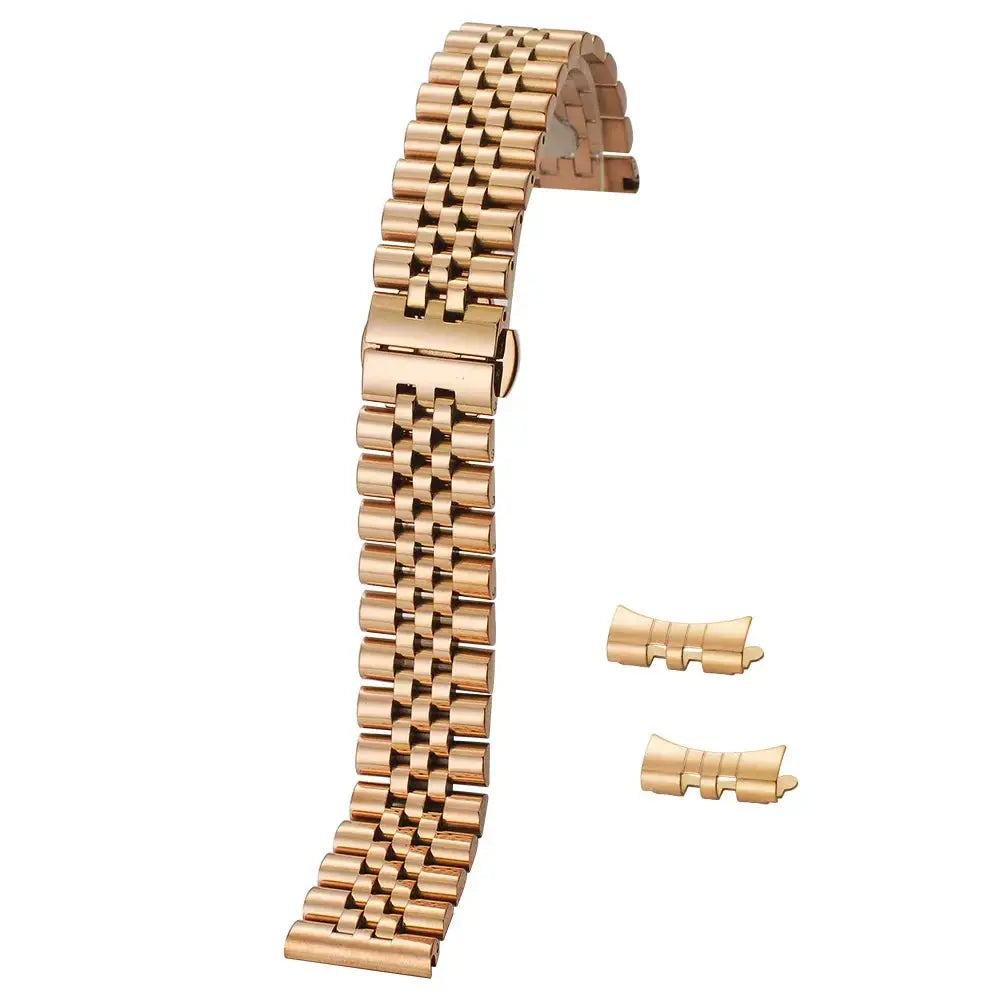 Versatile Stainless Steel Watch Band 12 to 22mm Hollow Arc Bracelet - STRAPS