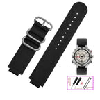 Waterproof Canvas Watchband for TIMEX T2N720, T2N721, TW2R55500 - 24*16mm Sports Strap - STRAPS