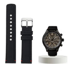 Waterproof Nylon Canvas & Leather Watch Strap for TIMEX, Citizen, Hamilton - 20mm, Khaki Watchband - STRAPS