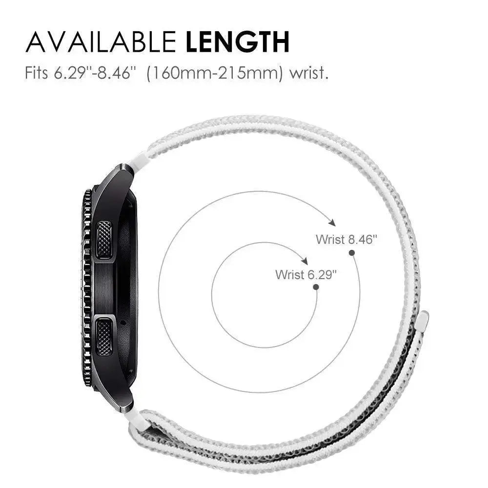 Woven Nylon Strap for Garmin Vivomove Sport, Venu 2 Plus, Vivo WATCH 2, Xiaomi S1, TicWatch GTK/GTA STRAPS